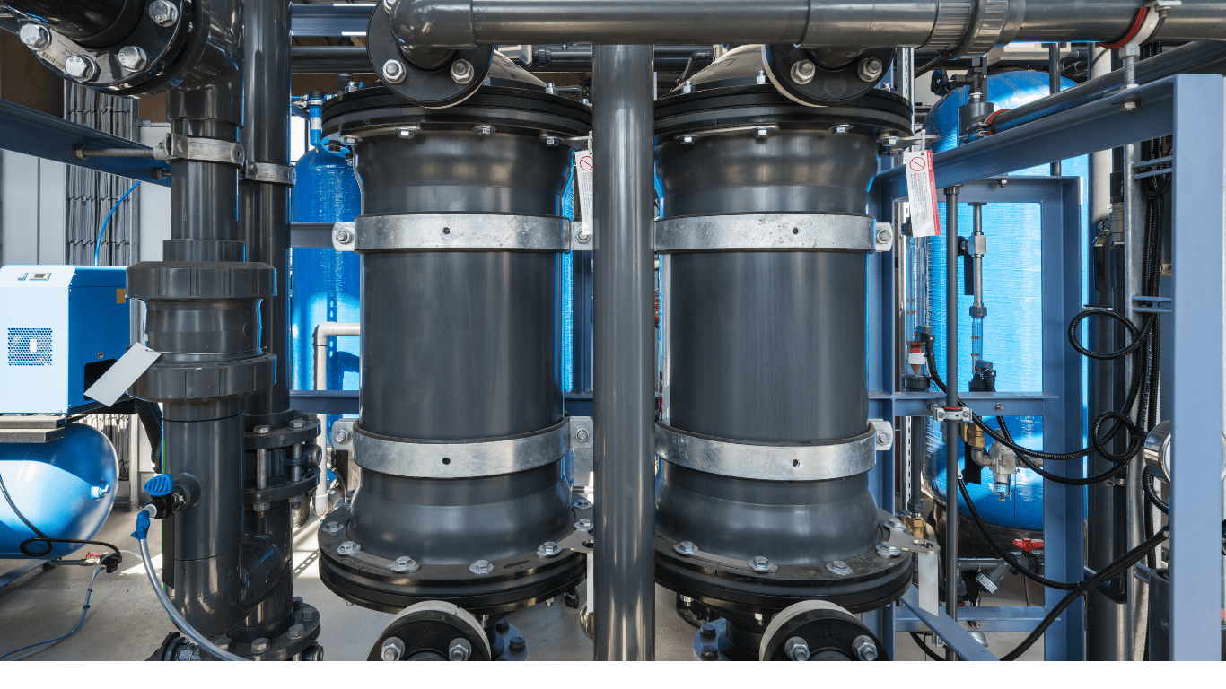 Industrial water reuse setup with advanced water recycling equipment, membrane treatment systems, and UF/NF/RO technology used by a leading water reuse systems and equipment manufacturer, ProChem Water.